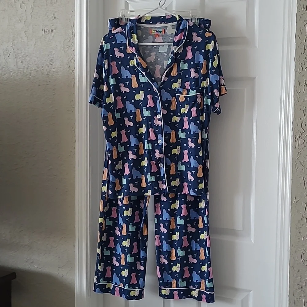 PJ Salvage Dog Print Pajama Set Medium - Picture 12 of 15